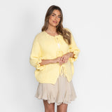 Oversized Tulip Cardigan with Bows