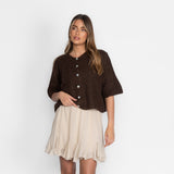 Short Sleeve Knitted Cardigan