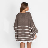 CasualCozy Striped Cardigan