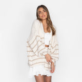 CasualCozy Striped Cardigan