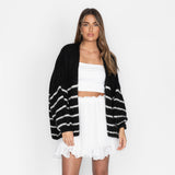 CasualCozy Striped Cardigan
