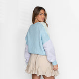 Pastel Velvet Oversized Cardigan