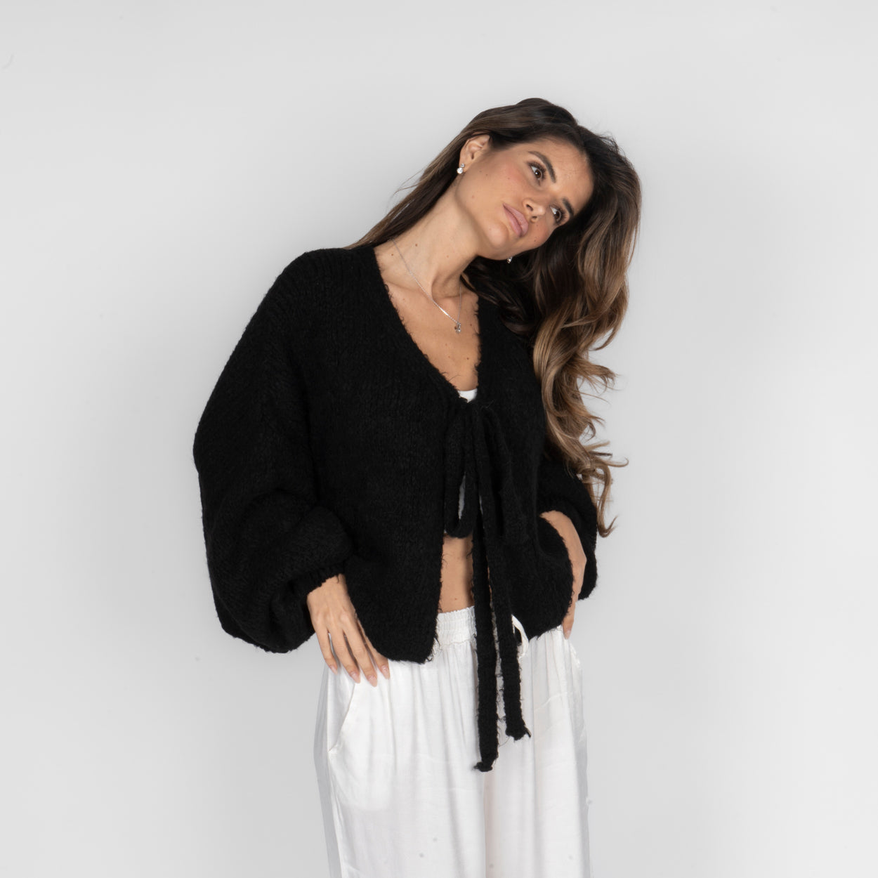 Oversized Tie Cardigan