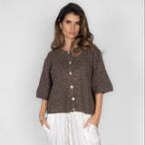 Short Sleeve Knitted Cardigan