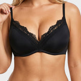 Deep V Lace Push-Up Bra