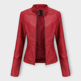 Ingrid | Elegant leather jacket with a modern line and timeless aesthetics