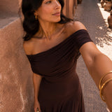 Toledo Dress in Brown