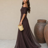 Toledo Dress in Brown