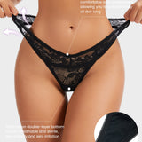 Elegant Comfort Floral Lace Thong (6 Pack)