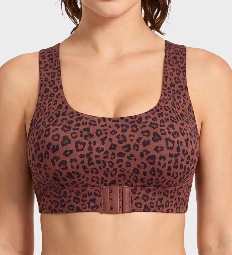 Front Closure Cross-Back Wireless Posture Bra