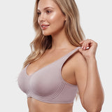 Full-Coverage Wireless V-Neck Support Bra