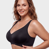 Full-Coverage Wireless V-Neck Support Bra