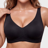 Full-Coverage Wireless V-Neck Support Bra