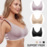 Full-Coverage Wireless V-Neck Support Bra