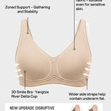 Full-Coverage Wireless V-Neck Support Bra