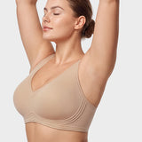 Full-Coverage Wireless V-Neck Support Bra
