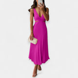Adriana | Pleated Maxi Dress