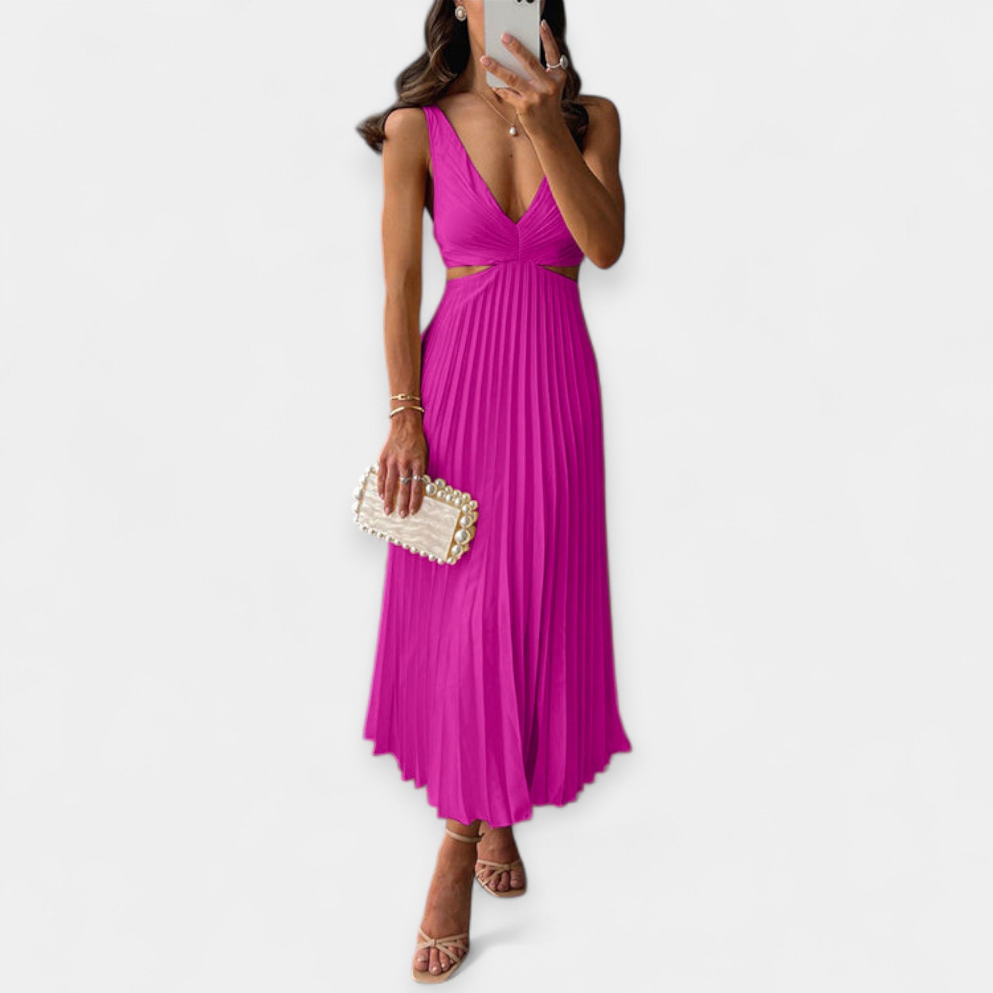 Adriana | Pleated Maxi Dress