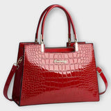 Sunniva | Glossy Croco Handbag