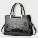 Sunniva | Glossy Croco Handbag