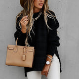Women's mock-neck sweater - Elegant and soft