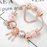 Pink Dreamcatcher Bracelet with Included Sterling Silver Charms