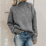 Comfortable Turtleneck Sweater for Women – Thick Knit with Relaxed Fit