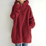 Warm oversized women's hoodie