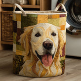 Soft Golden Retriever | Quilted Storage Basket