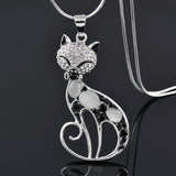 Sterling Silver Love Cats Necklace