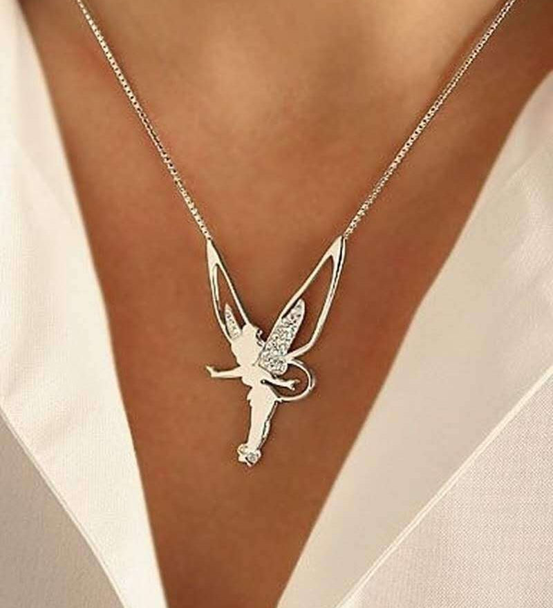 Gold Fairy Pendant Necklace