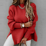 Women's mock-neck sweater - Elegant and soft