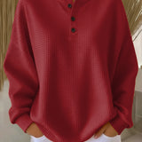 Greta | Simple Jumper in Waffle Knit