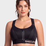 High-Impact Adjustable Zip-Front Sports Bra