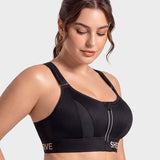 High-Impact Adjustable Zip-Front Sports Bra