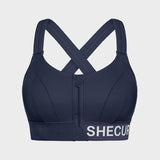 High-Impact Adjustable Zip-Front Sports Bra