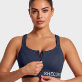 High-Impact Adjustable Zip-Front Sports Bra