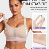 High-Impact Adjustable Zip-Front Sports Bra