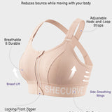 High-Impact Adjustable Zip-Front Sports Bra