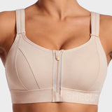 High-Impact Adjustable Zip-Front Sports Bra