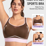 High-Impact Wireless Full-Coverage Racerback Sports Bra