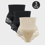 High-Waist Seamless Lace Shaping Panty (3 Pack)