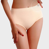 High-Waisted Cotton Seamless Lifting Briefs (4 Pack)