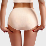 High-Waisted Cotton Seamless Lifting Briefs (4 Pack)