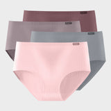 High-Waisted Cotton Seamless Lifting Briefs (4 Pack)