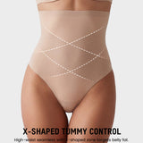 High Waist Mesh Tummy Control Thong (3 Pack)