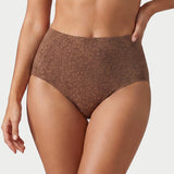 High Waist Seamless Leopard Tummy Brief (6 Pack)