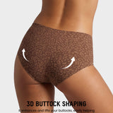 High Waist Seamless Leopard Tummy Brief (6 Pack)
