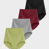 High Waist Tummy Control Cotton Briefs (4 Pack)