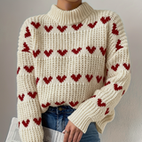 Women's mock-neck sweater - Soft and elegant